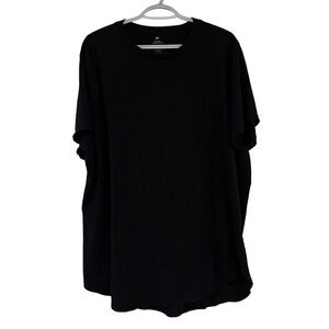 H&M Long Fit Black T-Shirt